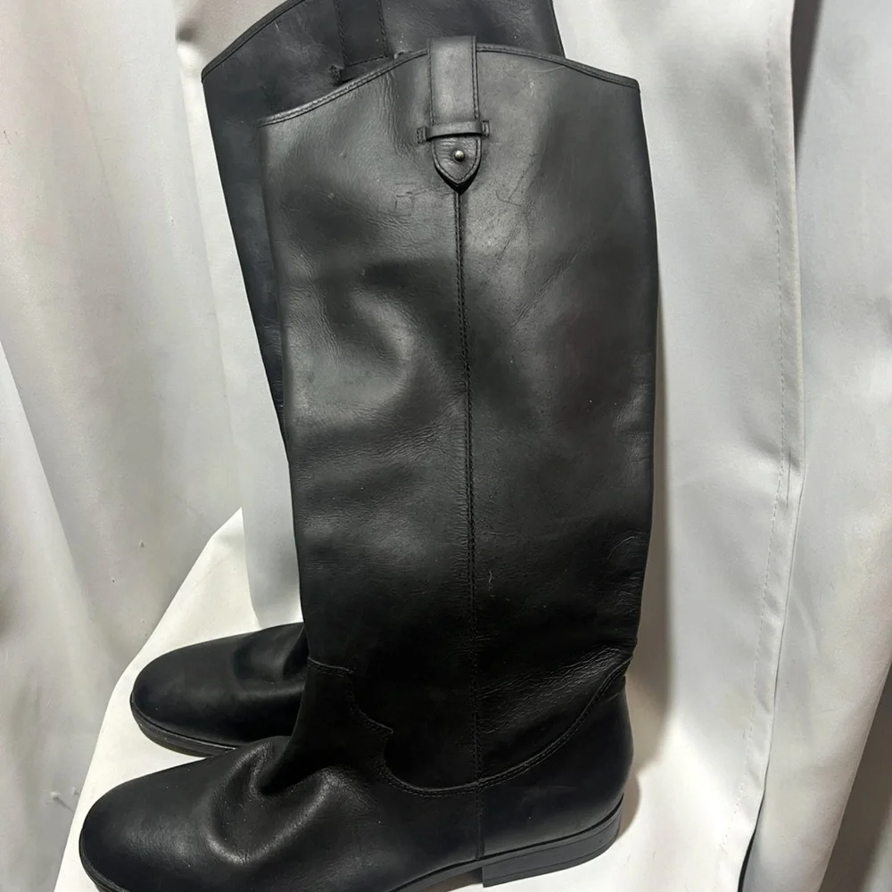 Frye Black Leather Tall Riding Boots Women’s Size 11 Classic Equestrian - Picture 5 of 5